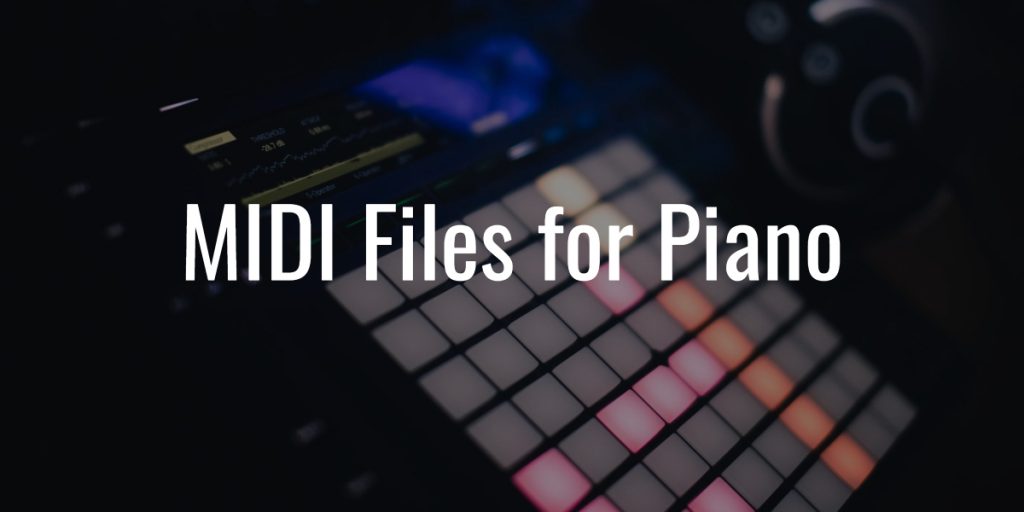 Midi files for piano
