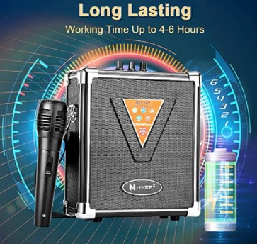 Hikep Portable Bluetooth Karaoke Machine Battery