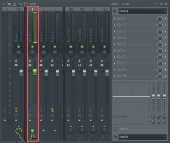 Choose mixer track