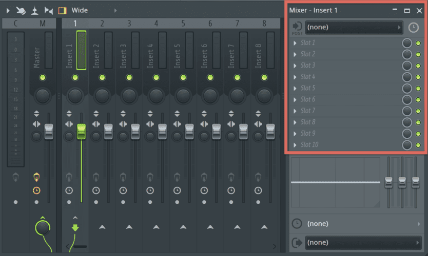 Find insert slot