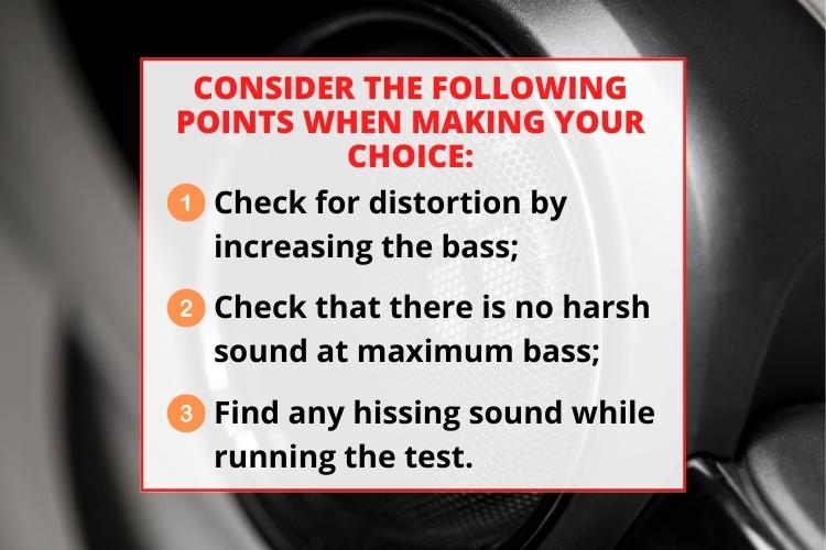 Checking sound quality
