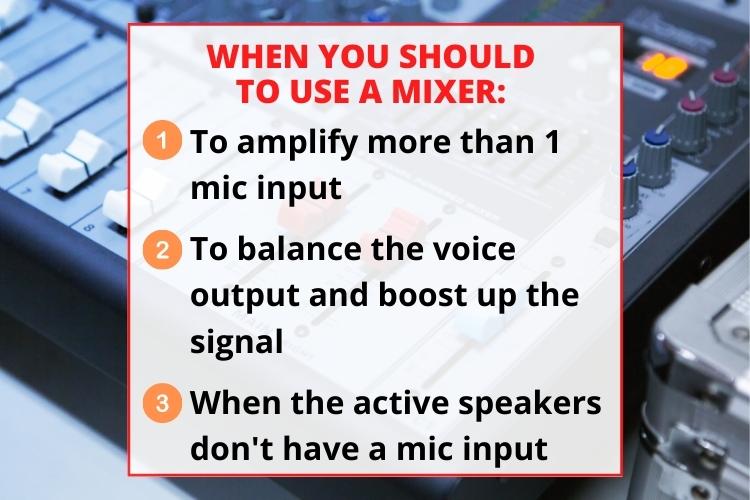 When you should to use a mixer