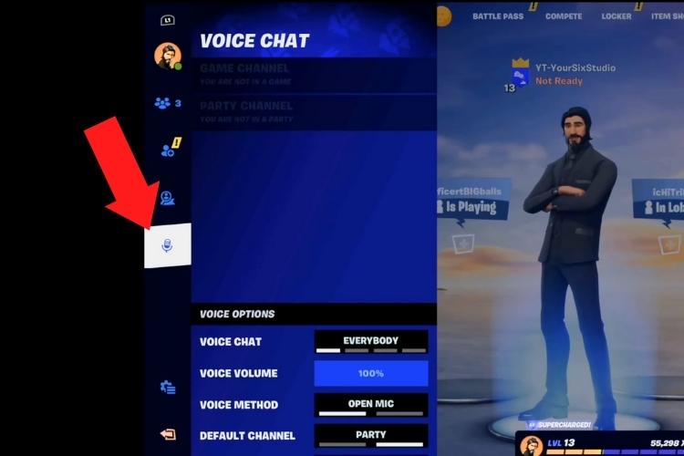 Audio settings fortnite