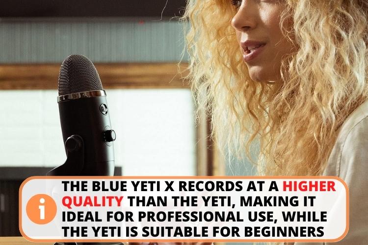 Blue yeti vs blue yeti x audio quality