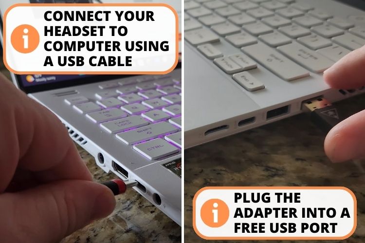 Connect your headset to your computer