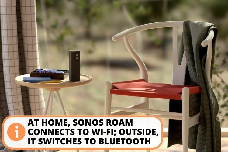 Sonos roam connects to wi fi and bluetooth